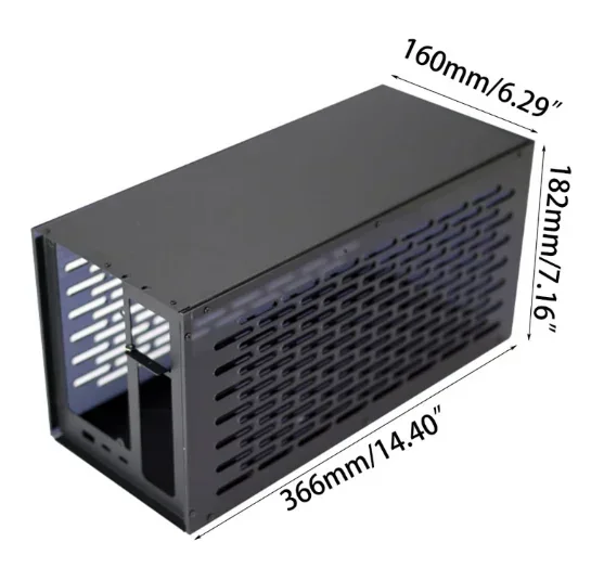 Aluminum Case TH3P4G3 Thunderbolt-3/4 GPU Dock Metal Frame Chassis External Graphics Card BOX for ATX SFX FLEX (1U) Power Supply