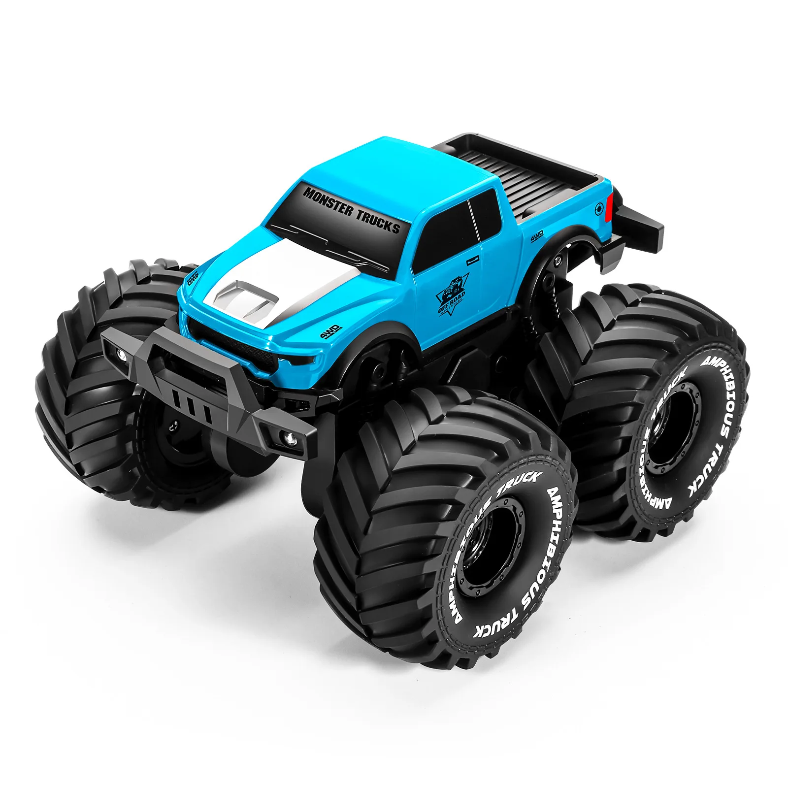 Coche Teledirigido Anfibio 8WD, Camión RC Todoterreno 2.4GHz Con 2 Baterías, Giros 360° Para Niños, Regalo De Cumpleaños O Navidad