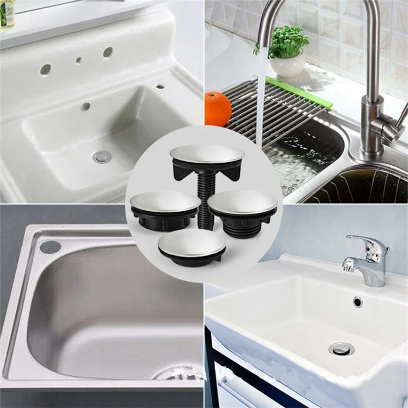 304 Stainless Steel Kitchen Sink Hole Cover Faucet Tap Hole Plate Stopper Cover Blanking Metal Plug Kitchen Gadge Supply Durable