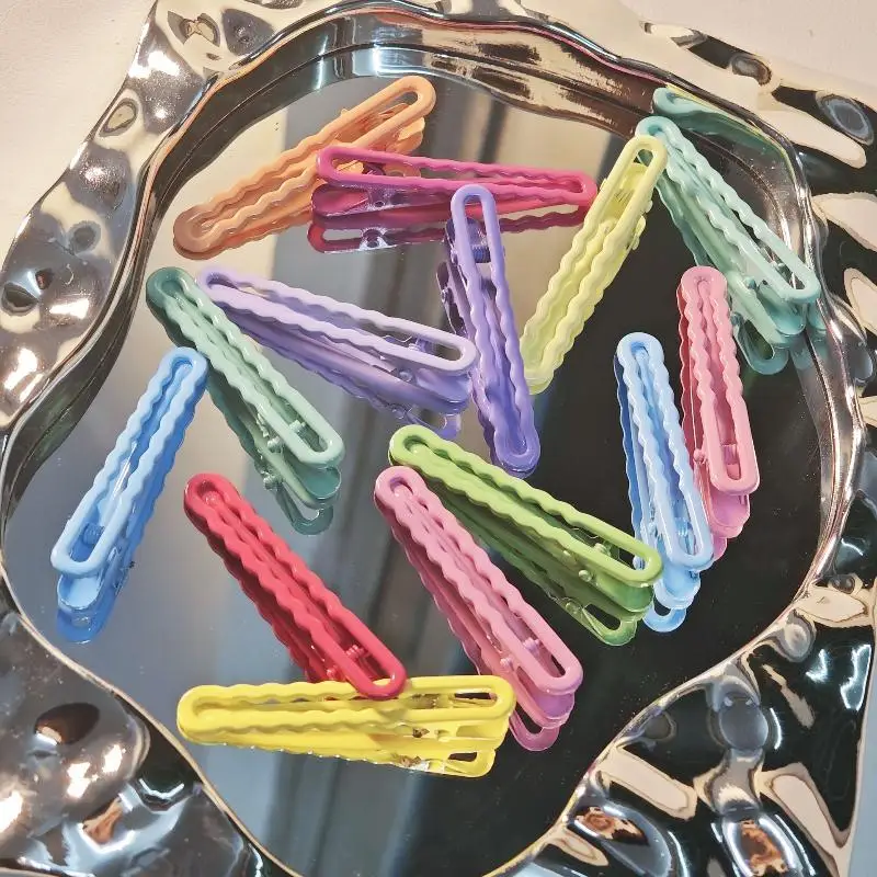 10 Stück Bunte Rutschfeste Haarspangen mit Matter Wellenstruktur, Styling-Accessoires, Niedliche Haarklammern für Tägliches Make-up und Reisen – Detail 8