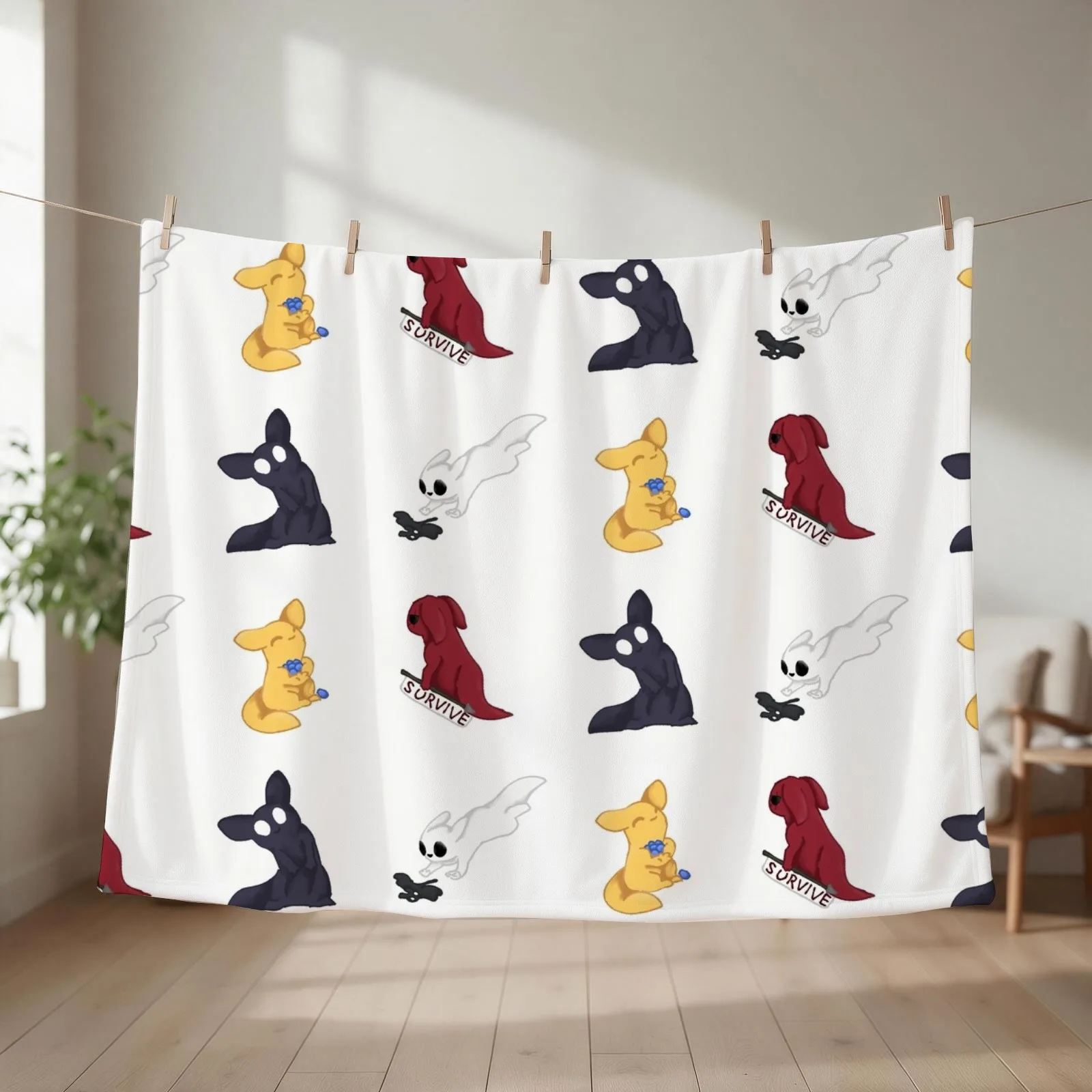 Rain World slugcats Throw Blanket Luxury Thicken Vintage Plush Thermals For Travel Blankets