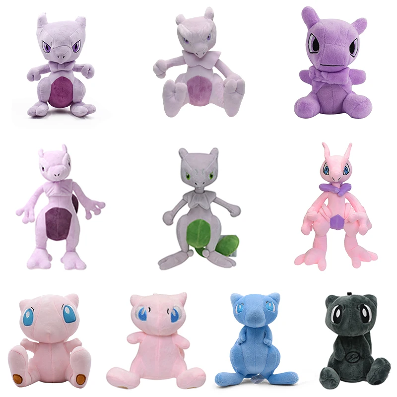 Mew Mewtwo Pokemon Stuffed Plush Doll Eevee Psyduck Charmeleon Volcarona Rillaboom Anime Cartoon Peluche Dolls Christmas Gifts