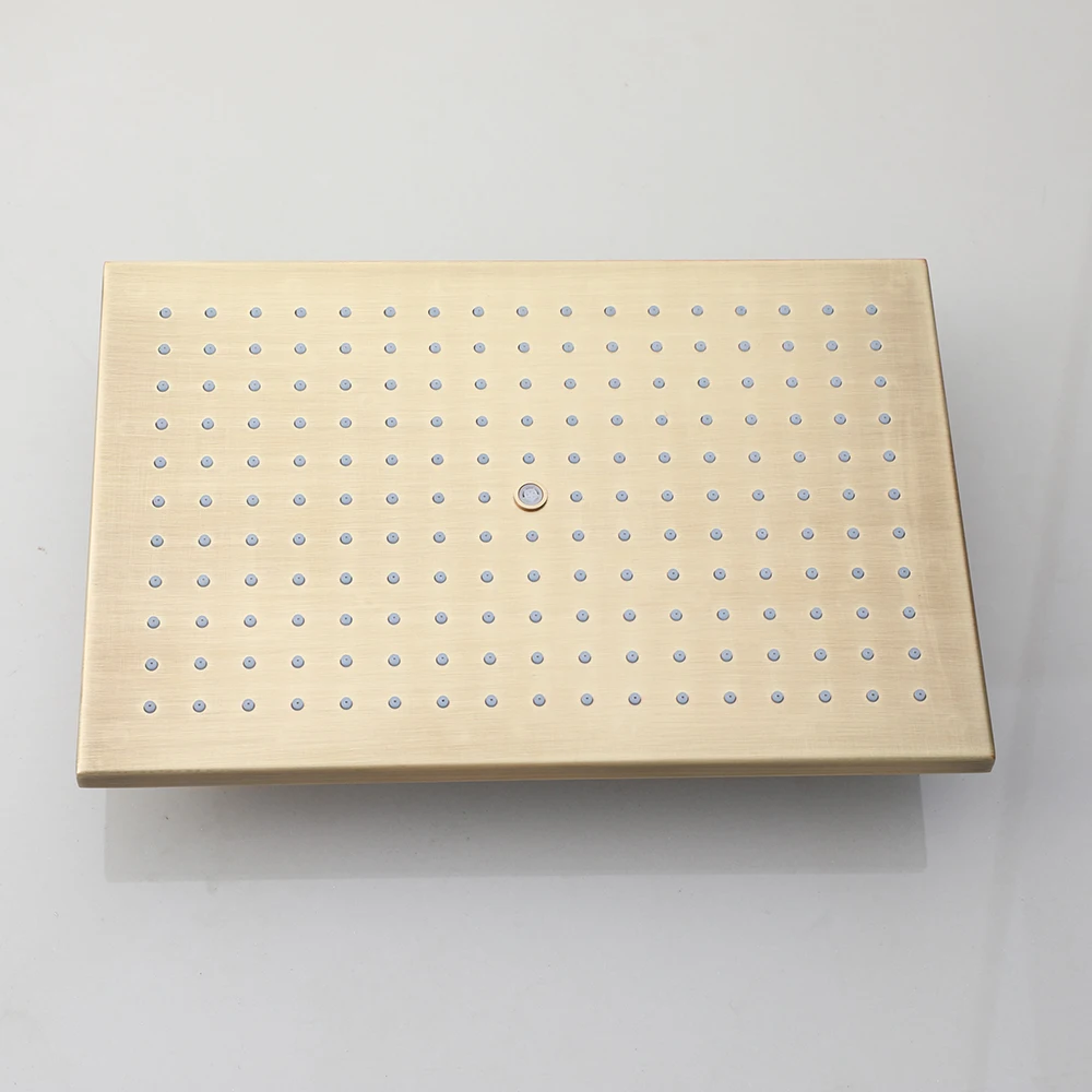 Sistem Shower Termostatik KEMAIDI Set Keran Shower Kamar Mandi Kuningan Antik dengan Layar Digital 4 Fungsi Shower Hujan