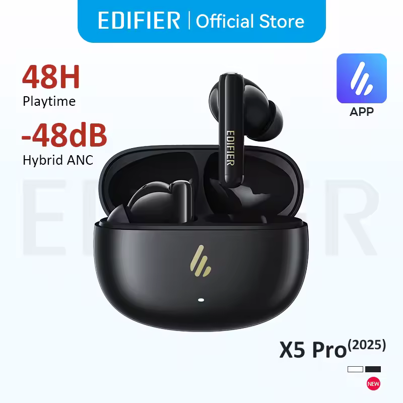 Edifier X5 Pro Active Noise Canceling TWS אוזניות בלוטות' אוזניות אלחוטיות IP55 עמיד למים מצב משחק טעינה מהירה