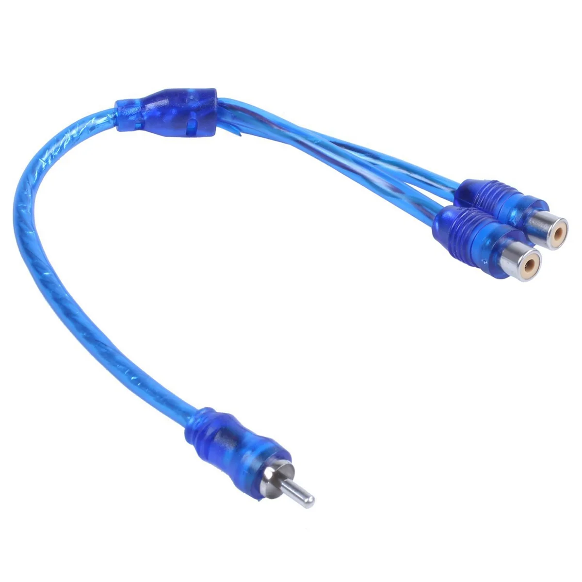 

2x RCA Phono Y-образный разветвитель, кабель-адаптер, 1 штекер на 2 гнезда, автомобильный разъем 30 см_A02I
