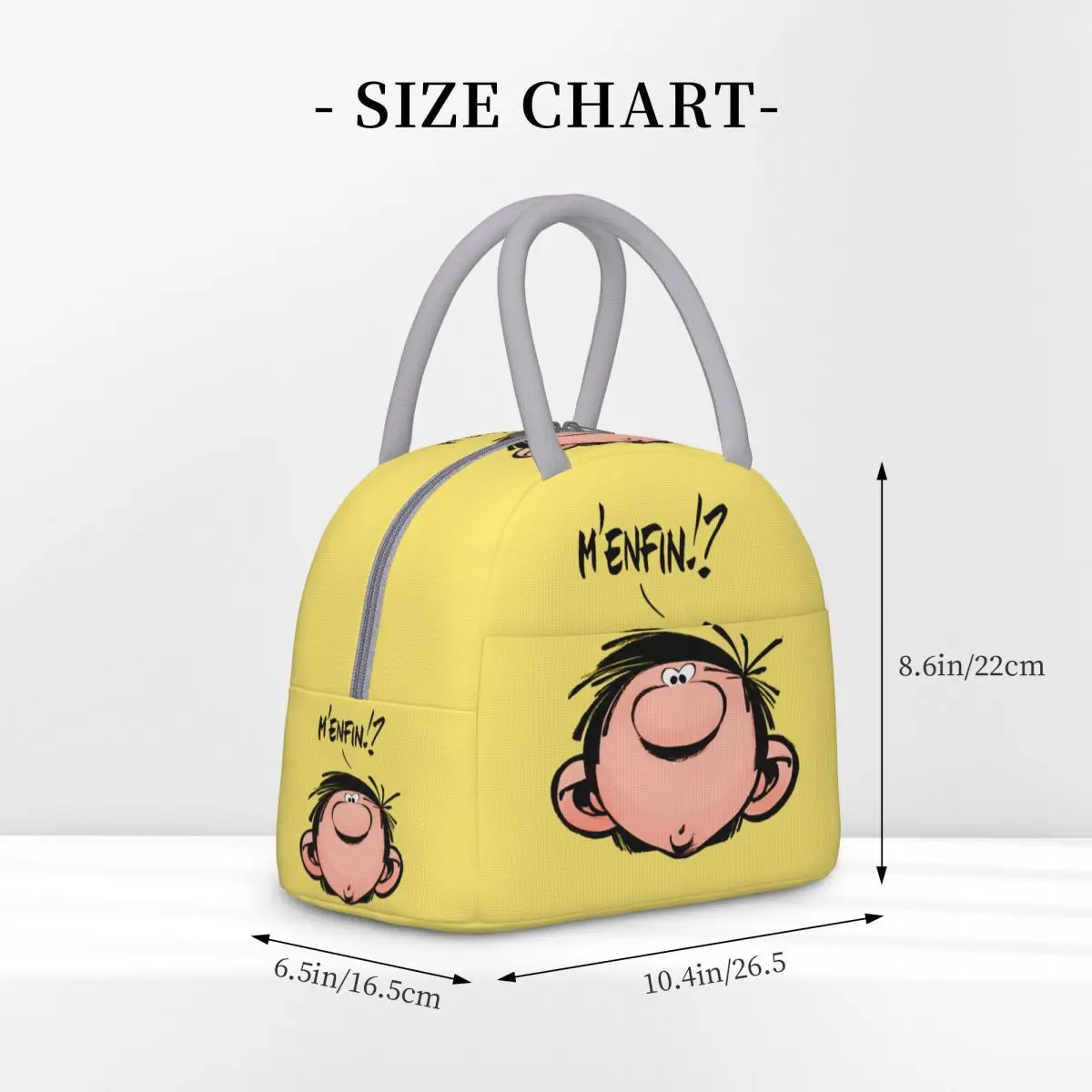 Magazine Spirou Gaston Lagaffe Movie Cartoon Color Big Ben Insulated Lunch Bag Food Bag Portable Thermal Cooler Lunch Boxes