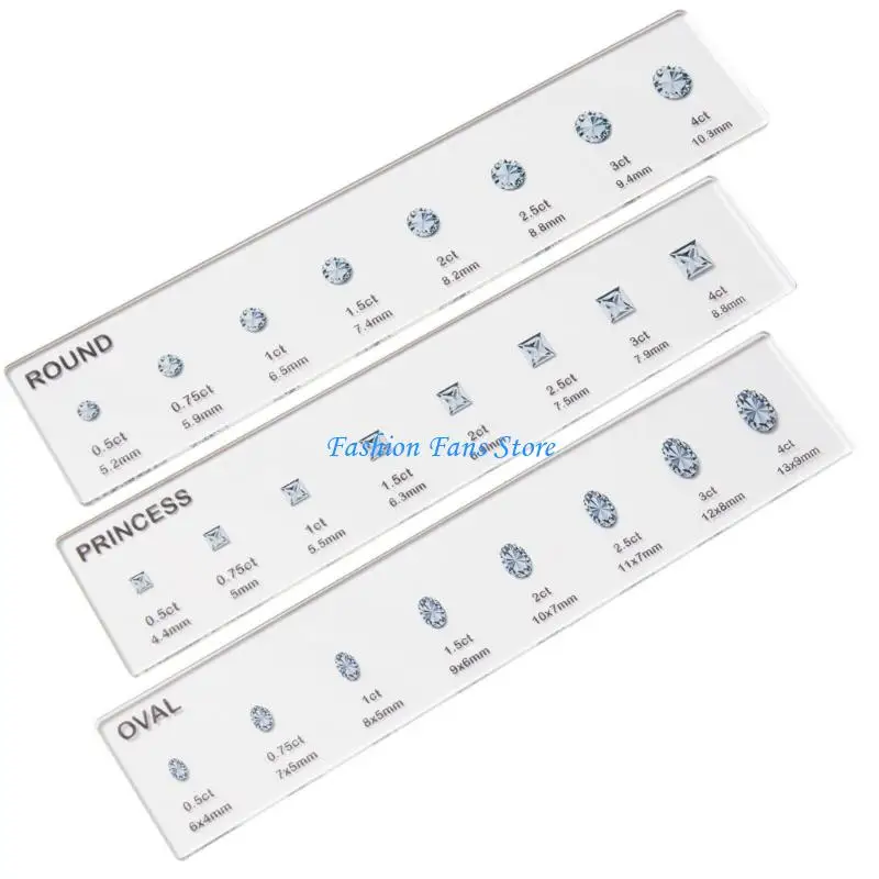 Đo kích thước trang sức acrylic đo chính xác cho ban nhạc đánh giá và thiết kế đá quý đánh giá và thiết kế