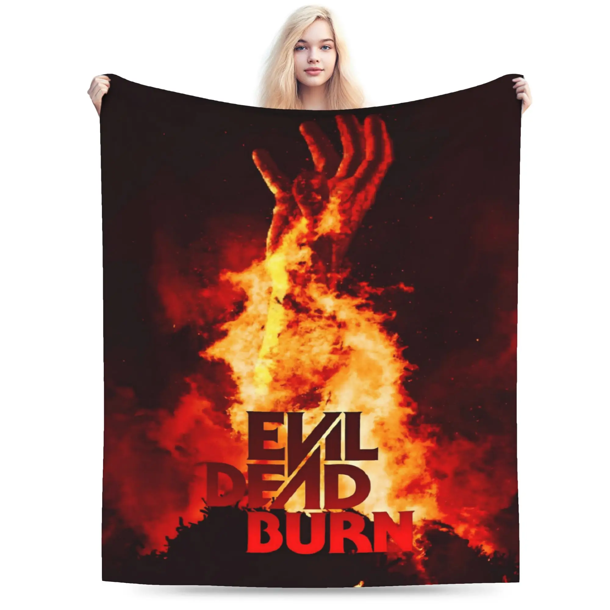 Evil Dead Burn Blanket Multiple Sizes Warm Cozy Fluffy  Throw Blankets for Couch Sofa and Bed