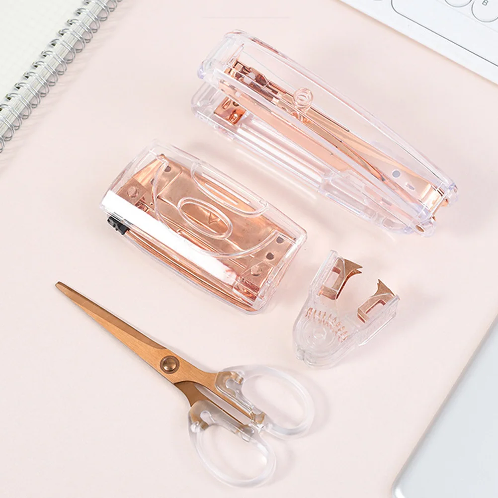2Pcs Rose Gold Staple Remover Portable Handheld Office Supplies Lightweight Compact Design Home Desk Use