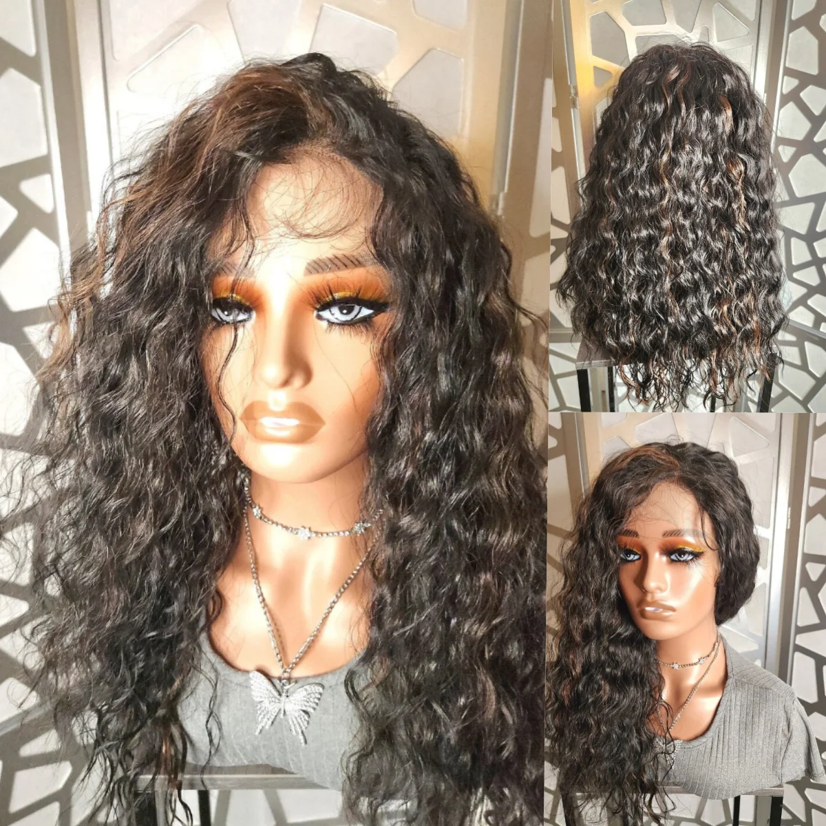 

Черный Выделенный Свободный Волнистый Синтетический Парик HD Кружева Фронтальный 13x4 Необрезанный Предварительно Сорванный Бесклеевой Парик Для Ежедневного Использования Для Чернокожих Женщин