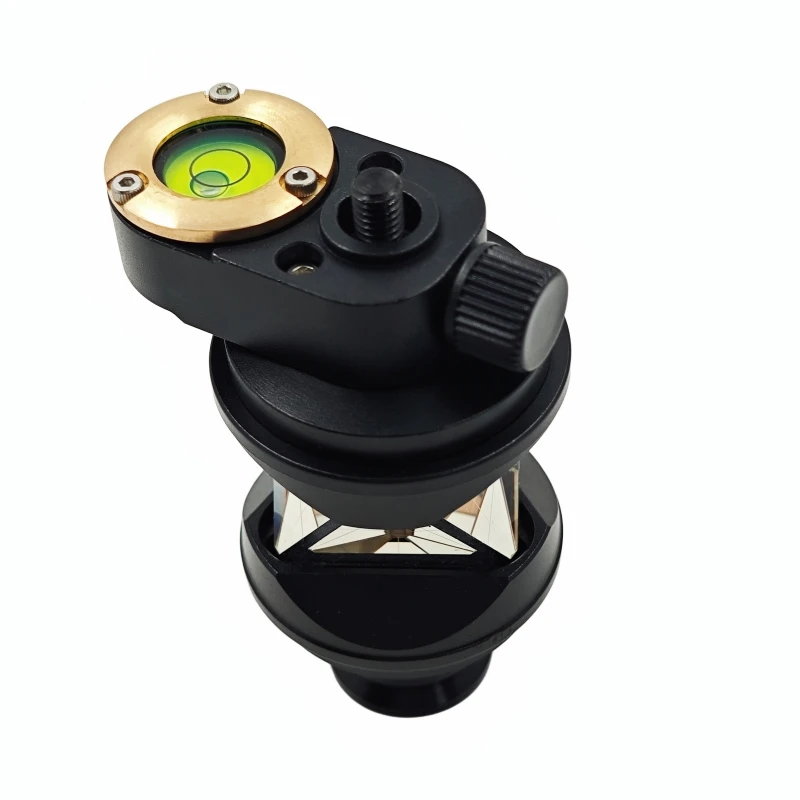 Splitterbeschichtetes 360-Grad-Prisma, brandneues Miniprisma mit Blase + 4 Stück 30 cm Stange (Durchmesser 9 mm) für Topcon Total Survey Station