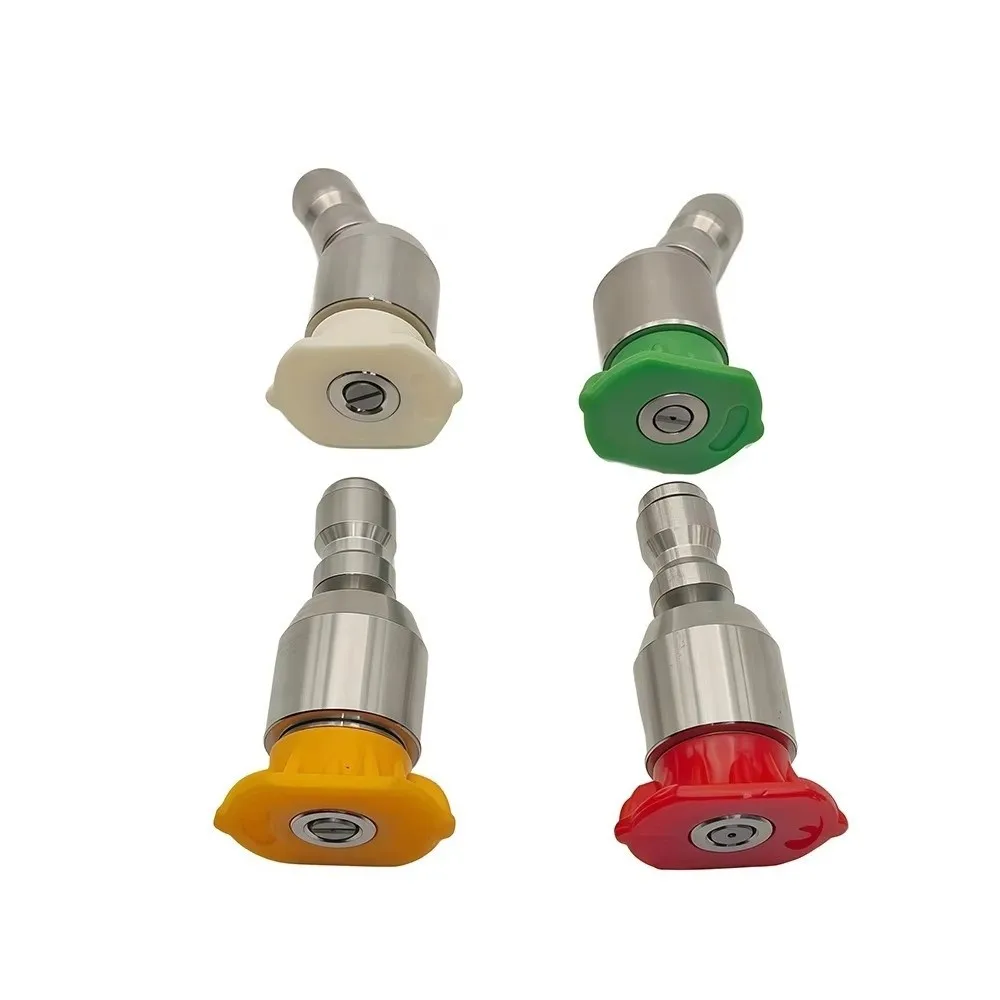 Durable Rotating Nozzle Stainless Steel 0 15 25 40Degree Rotary Spray Jet Tip 1/4'' Quick Connect Spray Head Patio