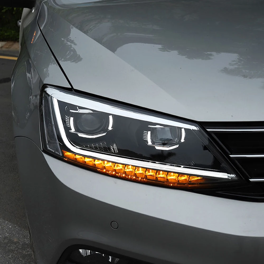 KGKB For 2012-2018 VW Jetta Sagitar LED Auto Headlight Projector Lens Assembly Car Front Lamps Magotan B8 Design Accessories