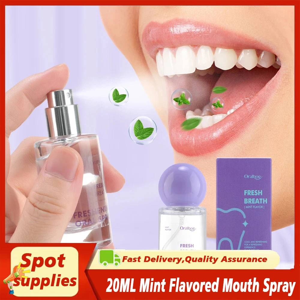 

20ML Mint Flavored Mouth Spray Long Lasting Mint Oral Spray Portable Mouth Products Sprayer Portable Effective in Removing