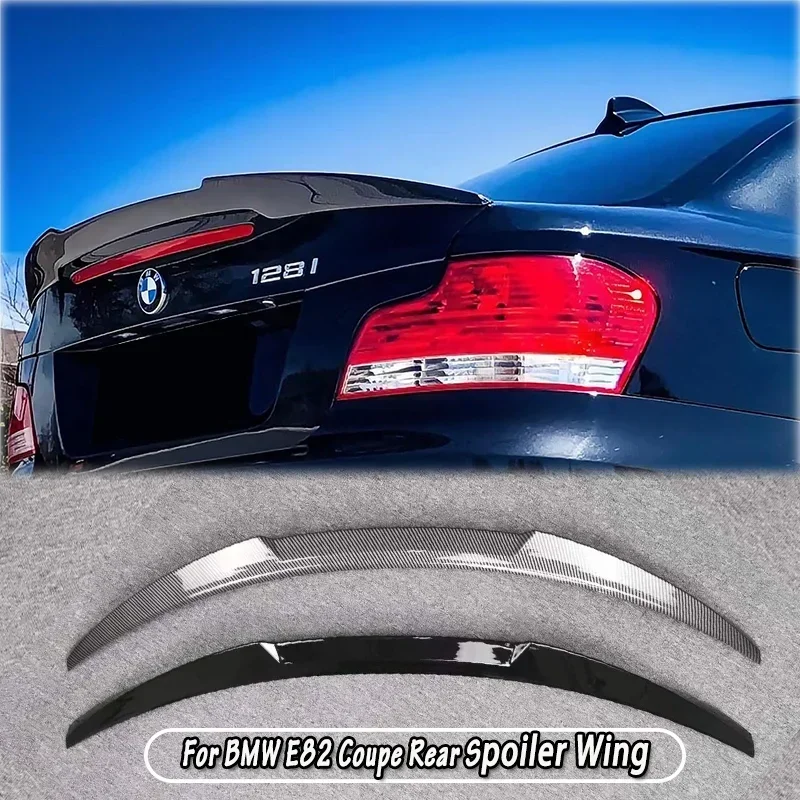 For Bmw E82 Coupe 1 Series E82 2007-2013 Rear Spoiler Wing M4 Style Performance Glossy Black Car Rear Trunk Roof Spoiler Tuning