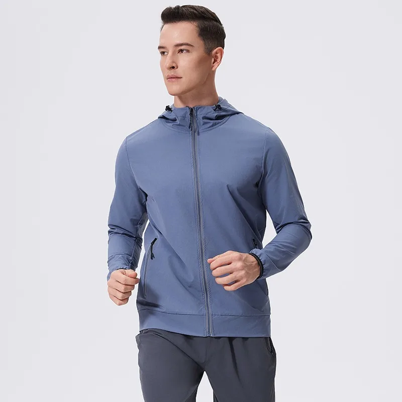 

Мужская куртка для бега, дышащая, с капюшоном, быстросохнущая, для походов и занятий спортом, одежда для фитнеса на открытом воздухе