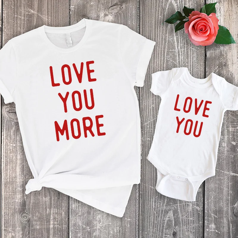 

Matching Valentine's Day Shirts for Mom Love You Shirts Valentine's Day Gifts Mommy and Daughter Family Matching Outfits