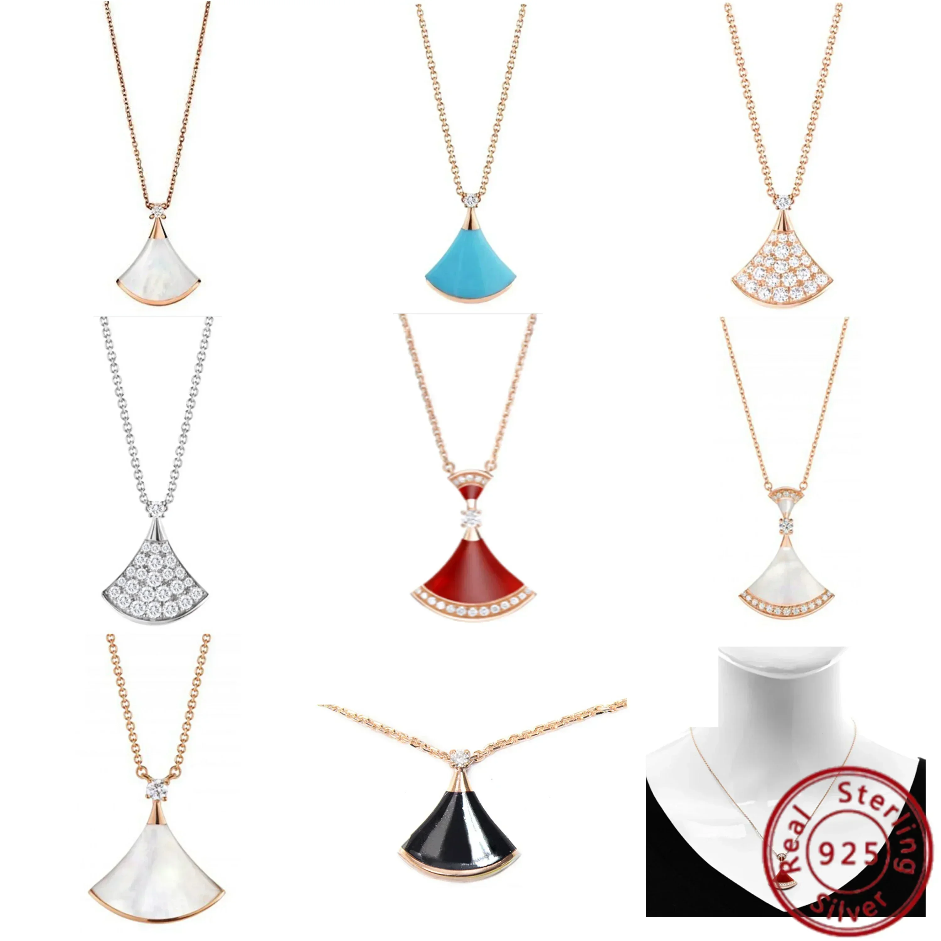 

2025 Latest Fashion S925 Silver BV Necklace Female, Trendy Fashion Accessories