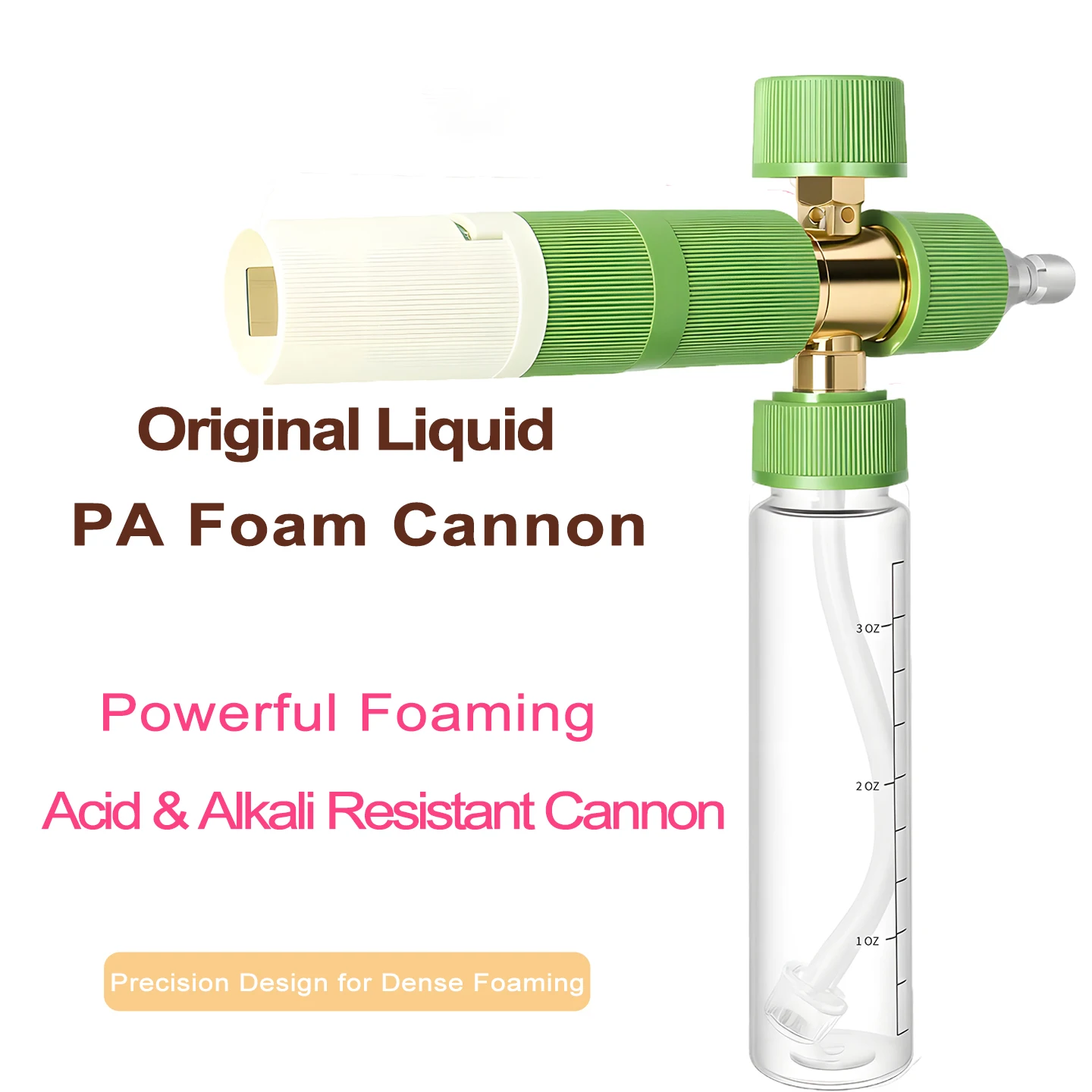 

Пистолет для пены для снега на 100 мл с быстроразъемным соединением 1/4 дюйма — пенная пушка высокого давления для аксессуаров для чистки автомобиля внедорожника