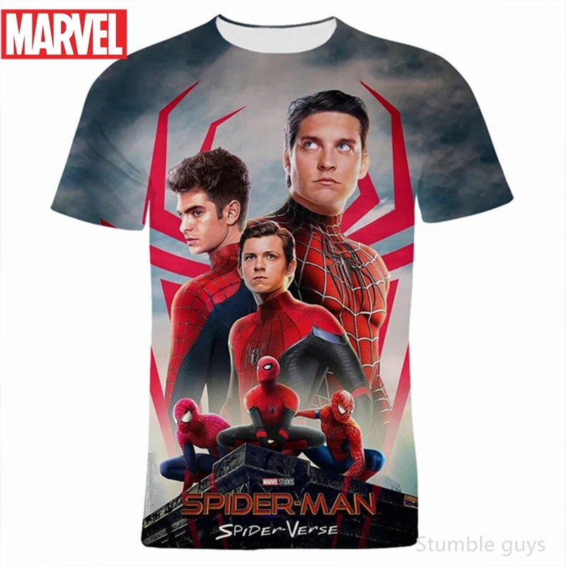 

Boys Clothes Girls Summer Marvel T-Shirt Spiderman Venom Print Casual Short Sleeve