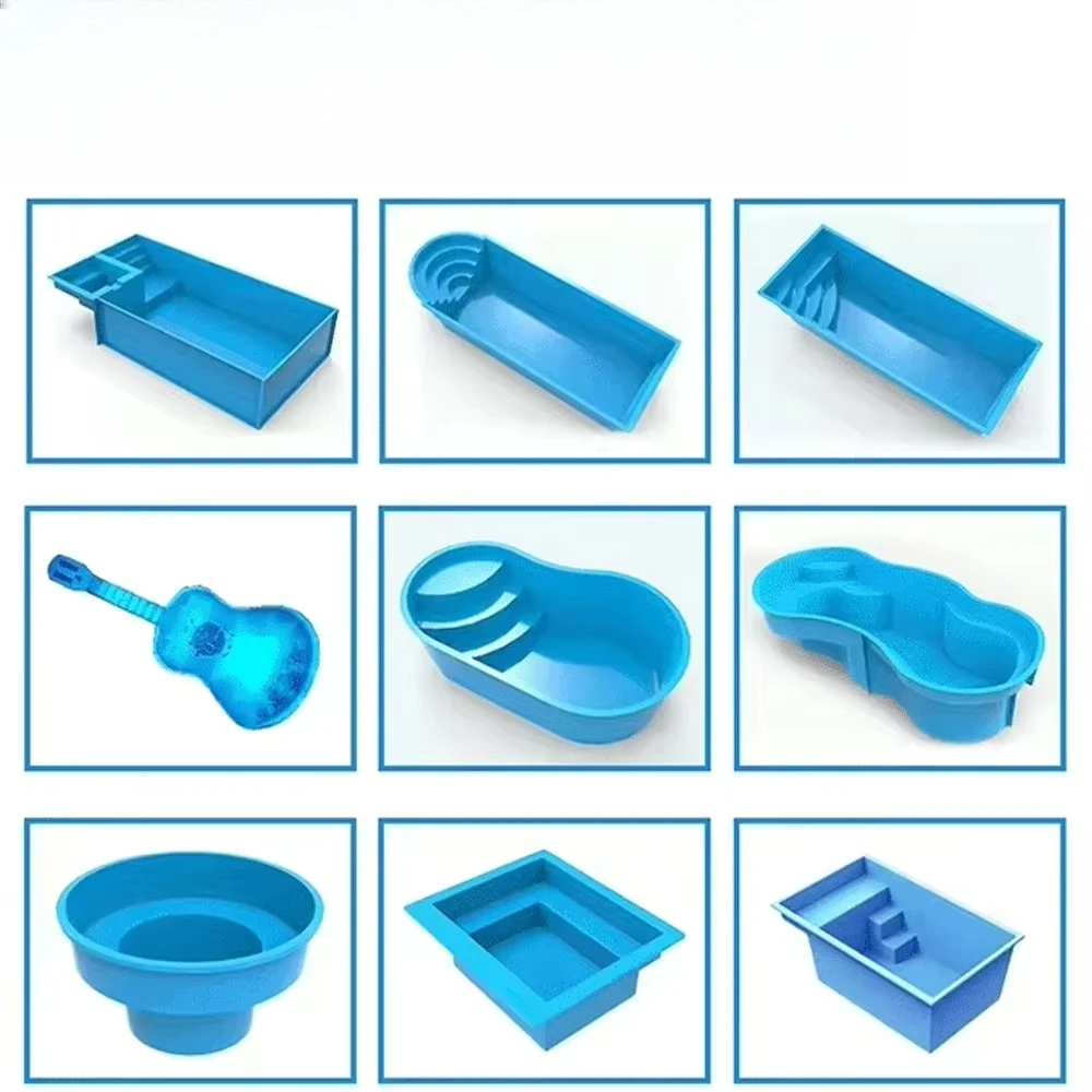 Swim Spa Plunge Overflow Pool Outdoor Small Size Family Prefab Piscine Endless Fiberglass Indoor Above Ground Swimming Pool