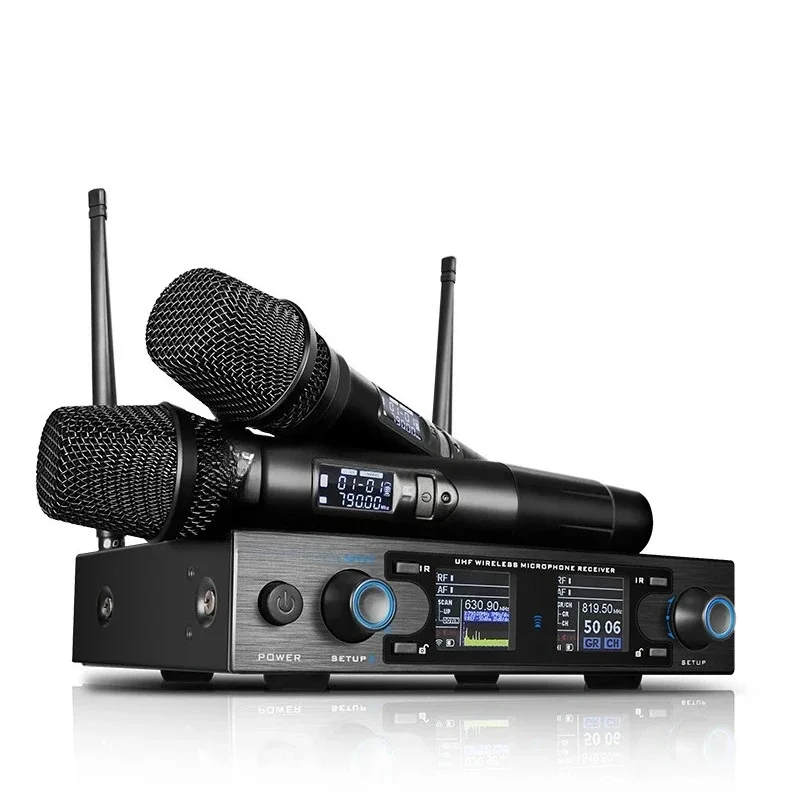 Rechargeable Handheld Design d733 Digital Professional UHF Wireless Microphone Mic System