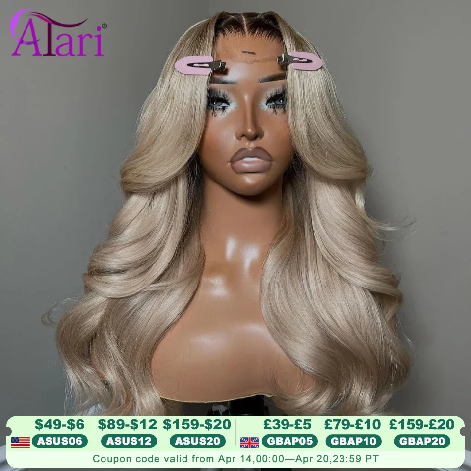 13x6 Honey Blonde Body Wave Human Hair Wigs Transparent 13x4 Lace Frontal Wig Ombre Light Blonde 5x5 Lace Closure Wig Pre Pluck