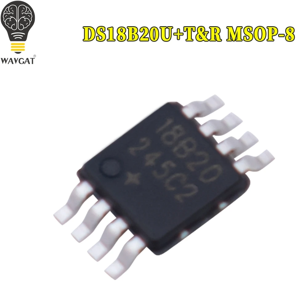 (5piece) 100% New DS18B20U+T DS18B20U 18B20 MSOP-8 Chipset for Temperature Sensing