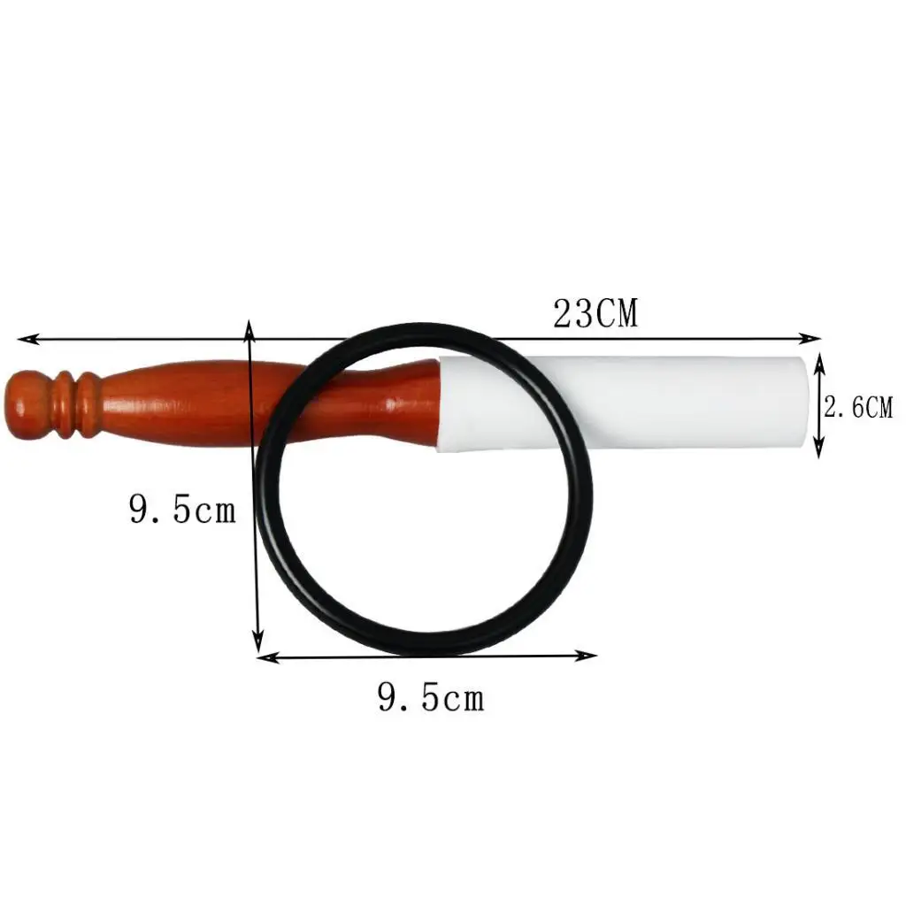 Rubber Mallet with Wooden Handle for Crystal Quartz or Tibetan Meditation s