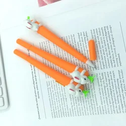 School Supplies Cute Carrot Bunny Rabbit Gel Ink Pens 0.5mm Fine Point for Writing Ultralight Non-slip Signature for Easter