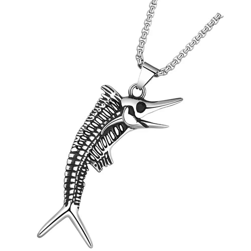 

1pc Elegant Fishbone Creative Metal Pendant For Women Vintage Style Choker Clavicle Sweater Chain Fashion Statement Necklace