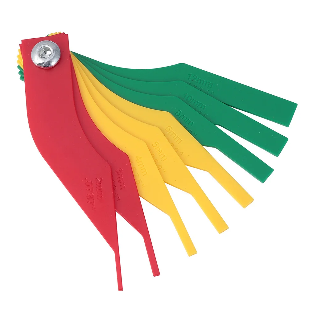 2 قطعة مقياس لقياس سمك السيارة البلاستيك لوحة الفرامل مقياس دائم قياس لوحة الفرامل أداة اختبار ضوء العمل #6