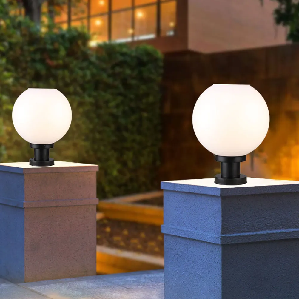 

Round Lampshade for Outdoor Post Lights Garden Patio Column Light Fixture Acrylic Waterproof Spherical Style Fence
