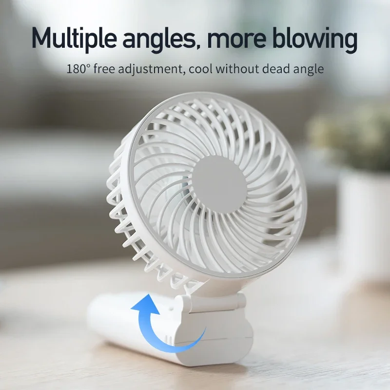 

Новинка 2025 года, портативный складной вентилятор Power Bank 2 в 1, 3 передачи, регулировка скорости ветра, 4000 мАч, портативный мини-вентилятор большой емкости для улицы