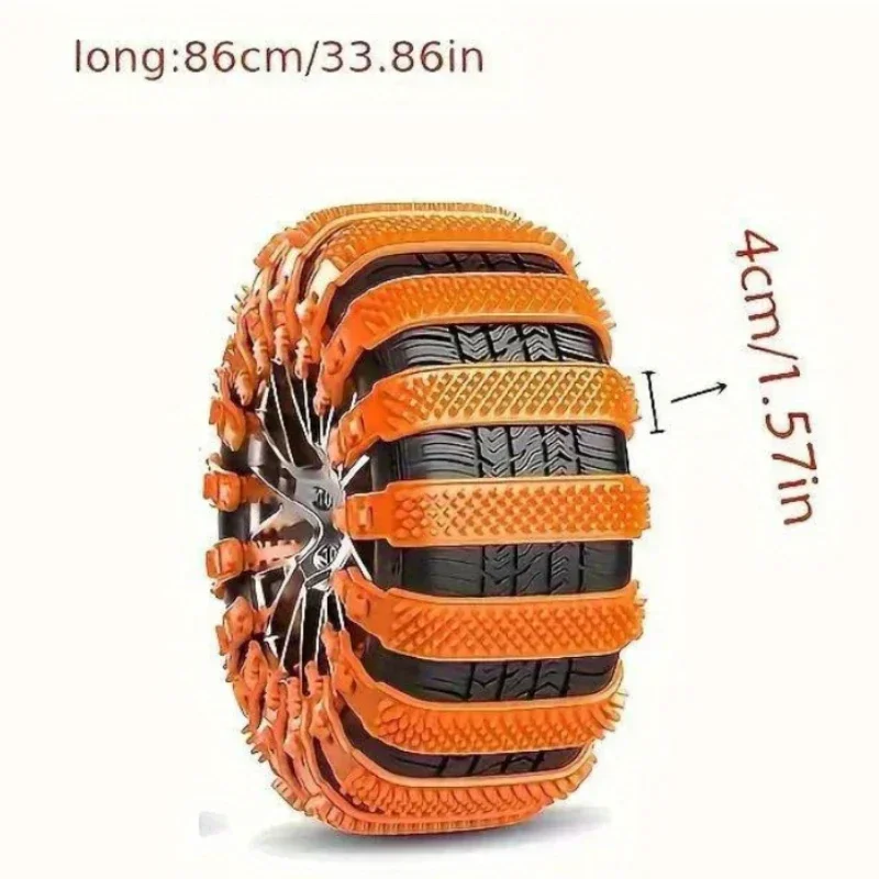 1-12 قطعة الثلوج سميكة سيارة المضادة للانزلاق سلسلة الشتاء الطوارئ سميكة للأغراض العامة سيارة على الطرق الوعرة سيارة التعادل المضادة للانزلاق سلسلة