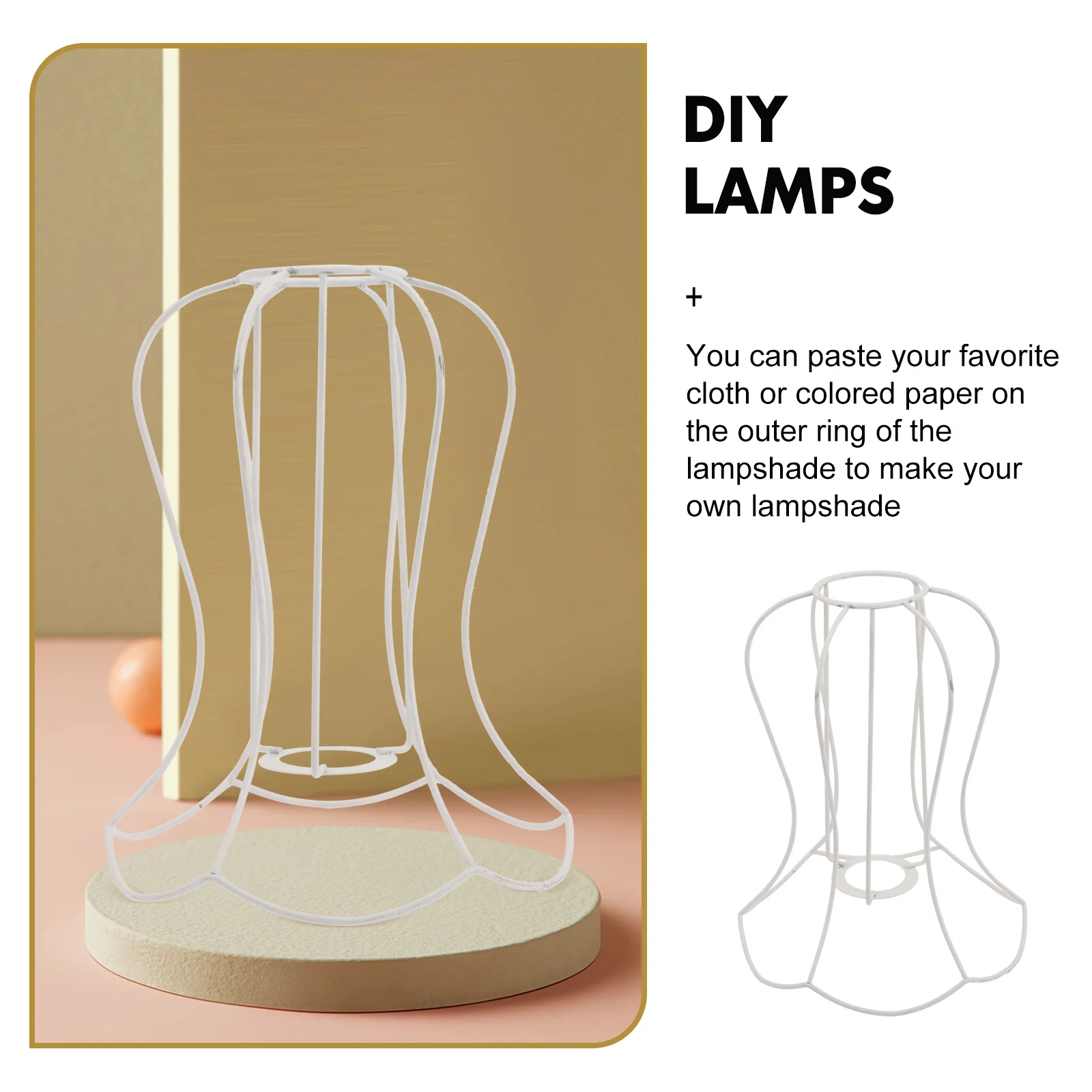 

DIY Iron Lamp Shade Frame Table Floor Chandelier Lights High Hardness Lightweight Long Term Use Home Restaurant Coffee Shop