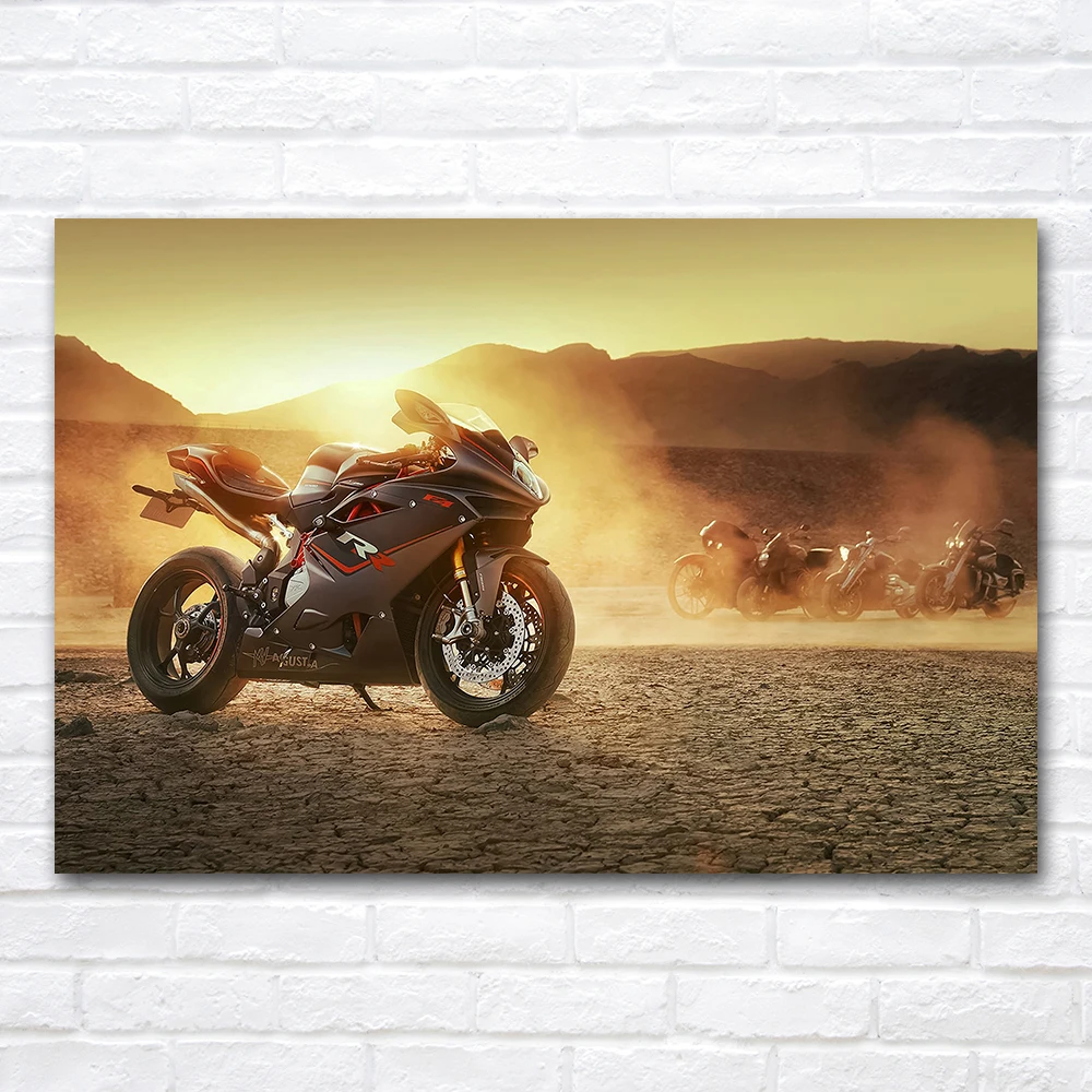 Agusta F4 Motorcycle Canvas Painting Wall Art Sport Bike Poster For Living Room Corridor Home Decoration