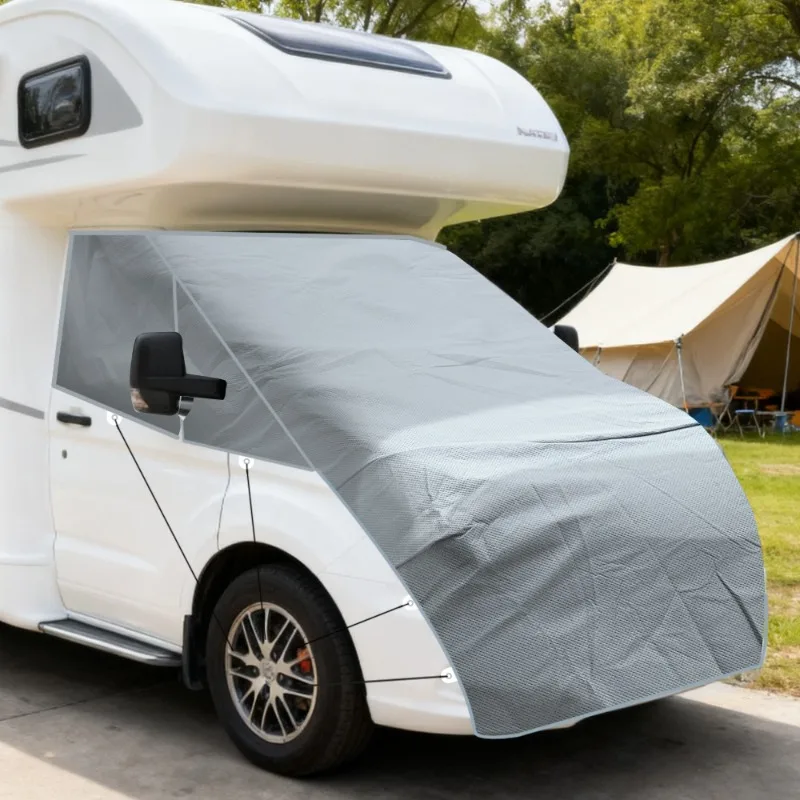 Motorhome Caravan Windscreen Frost & Bonnet Cover Waterproof UV‑Proof Sunshade Engine Hood Protector for FIAT DUCATO X250/X290