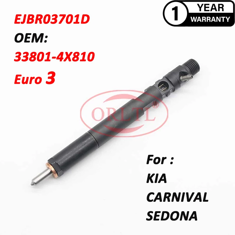 

Diesel Injector OEM 33800-4X800 Fuel Injectors for Kia Carnival Sedona for Hyundai Terracan 2.9 CRDI 33801-4X810 EJBR03701D