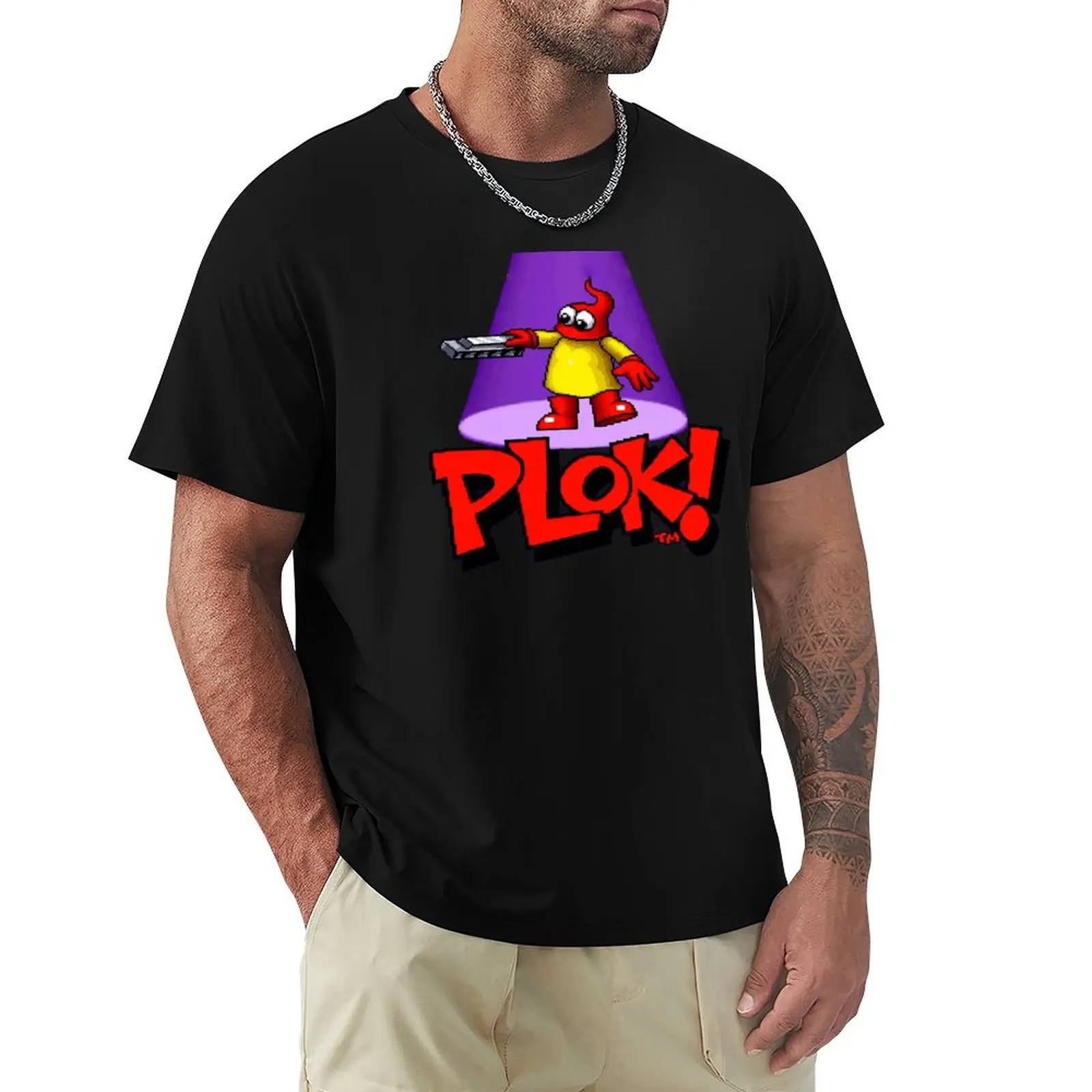 Plok HD Title Screen T-Shirt Soft Stretch Short Sleeve Top