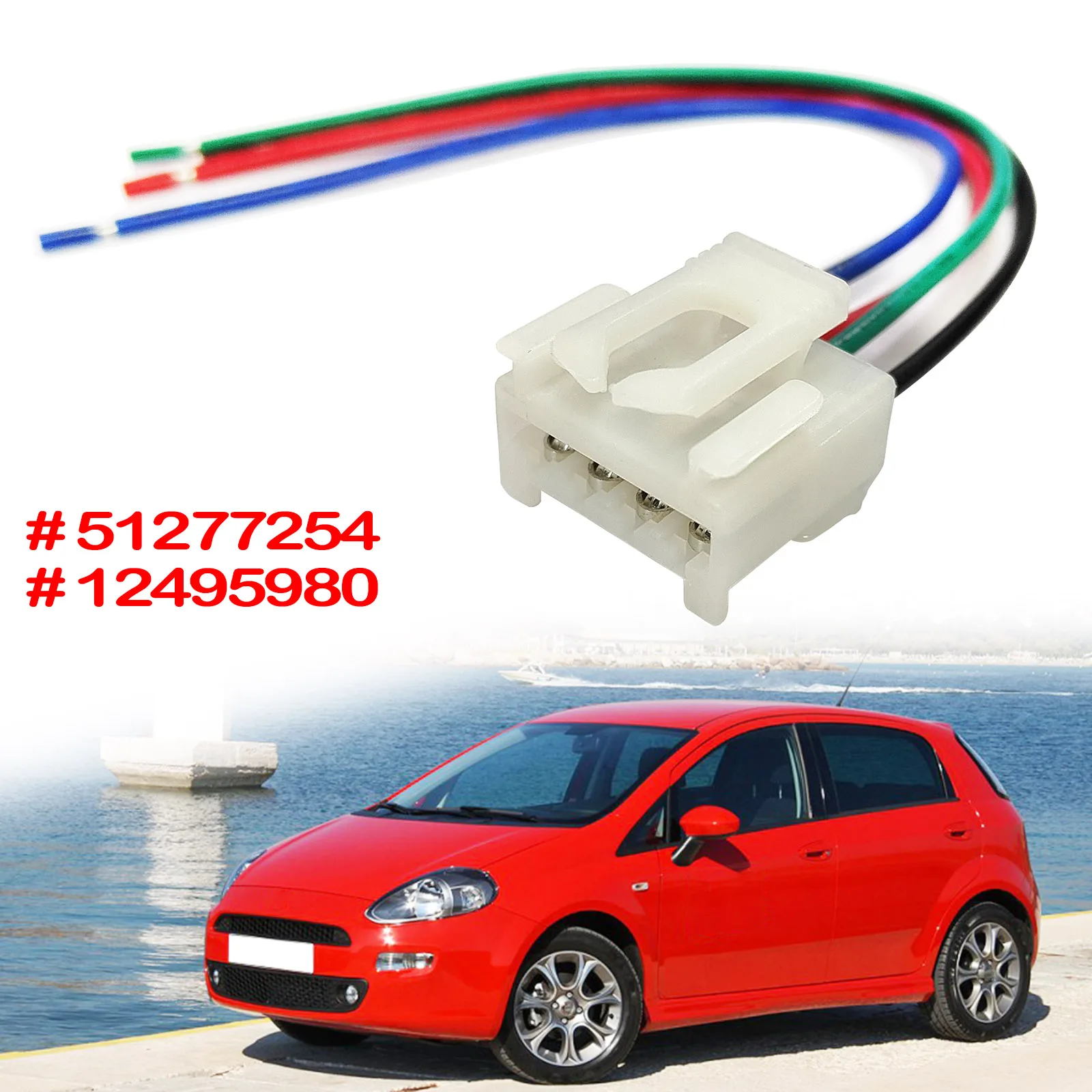 Para Fiat Grande Punto EVO Alfa Romeo 147 156 159 937 4 pines luz trasera conector de lámpara Pigtail enchufe cableado precableado 51277254