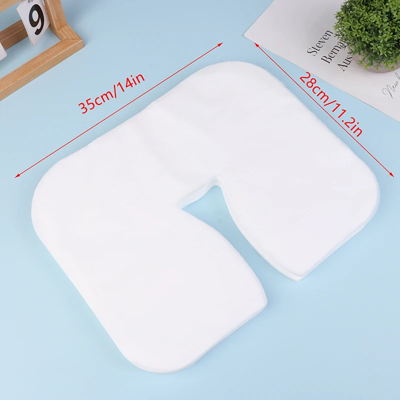 【L】100/200Pcs SPA Face Massage Pad Beauty Salon Massage Headrest Pad Disposable Cotton Pillow Towel Cover Face Skin Care Tool