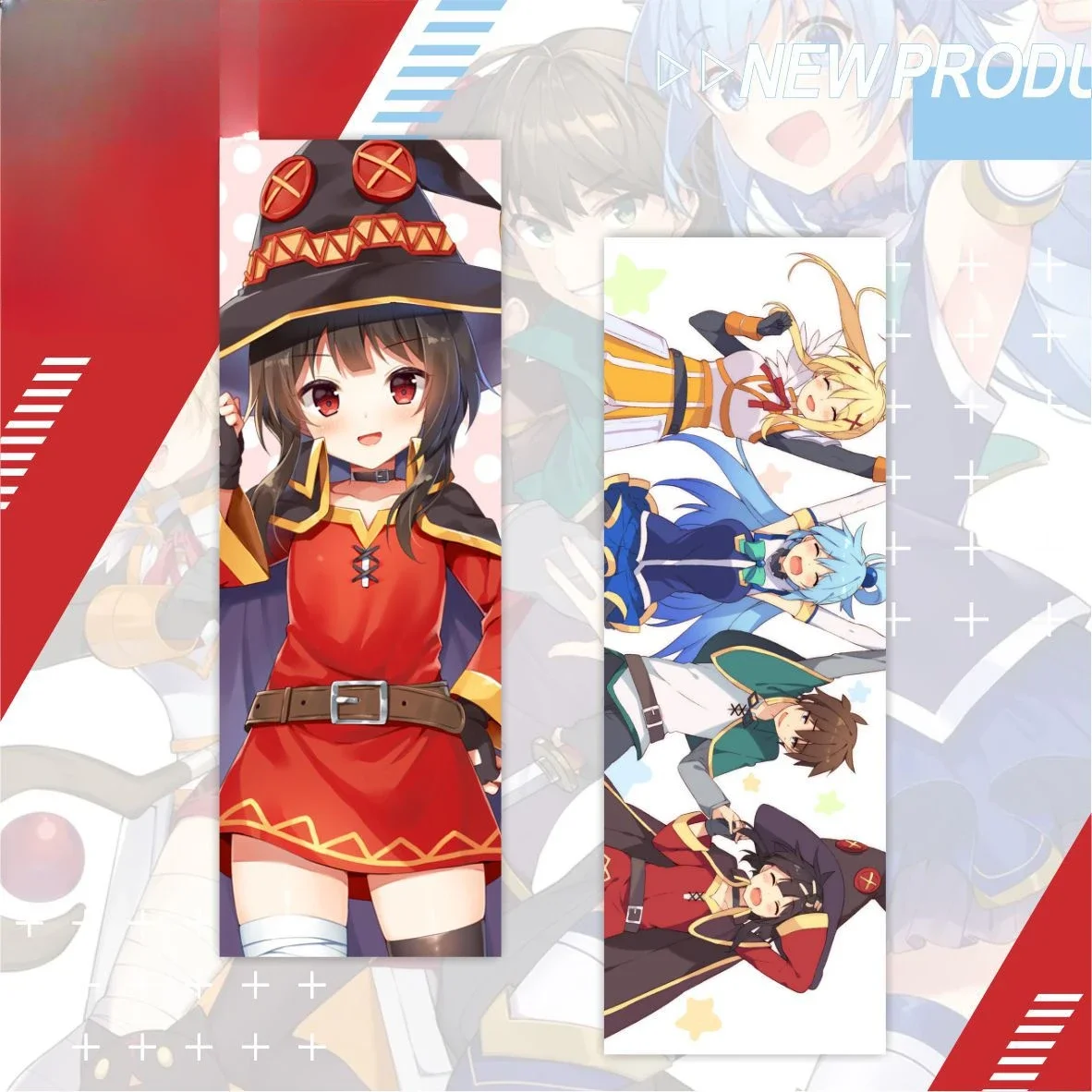 20×6.7CM Laser Satou Kazuma Artistic Bookmark Megumin Simulated Premium School Supplies Aesthetic Office Items Birthday Hobby