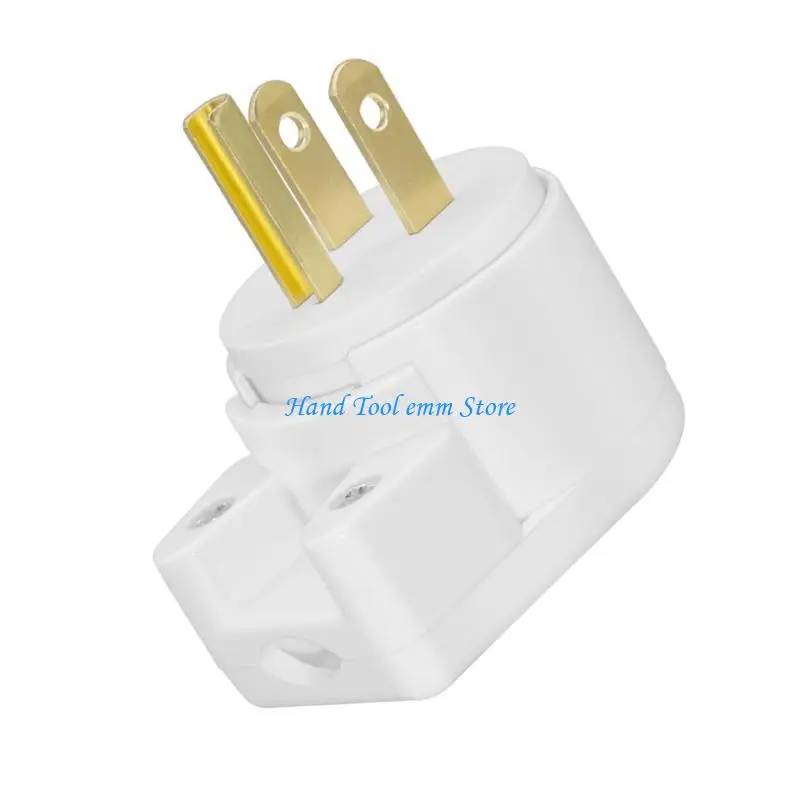 H37F 360 Degree Angled Male Plug NEMA 5 15P 15A 125V Adjustable Rotate and Rewirable