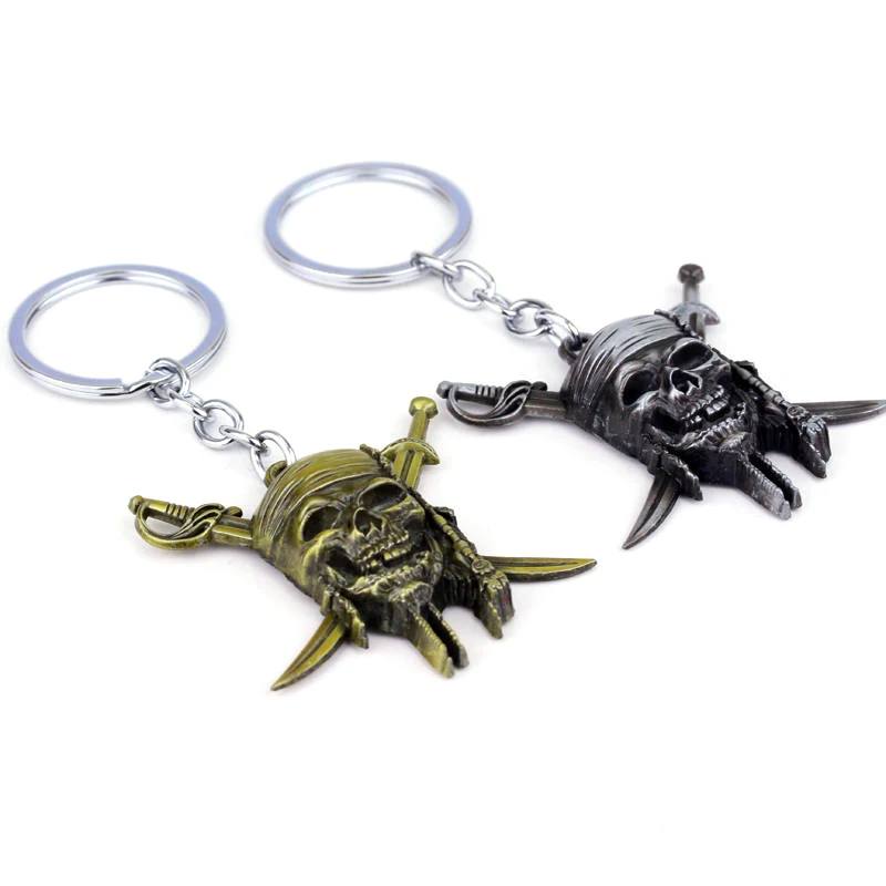 فيلم قراصنة الكاريبي قلادة جاك سبارو ازتيك الهيكل العظمي الجمجمة رؤساء قلادة عملة ميدالية خمر المجوهرات بالجملة