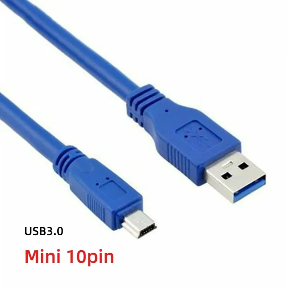 5Gbps USB 3.0 A Male to Mini 10pin B High Speed Data Sync Extension Cable for Camera HDD Tablet PC Phone Hub Connector Cord