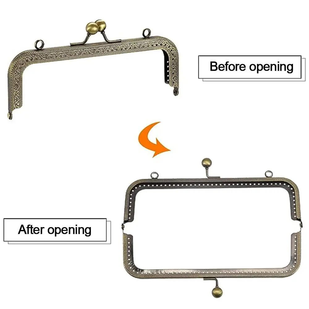 Mini Metal Purse Frame Kiss Clasp Bag Hardware Vintage Bag Kiss Clasp Lock Purse Clasp Frame DIY Craft