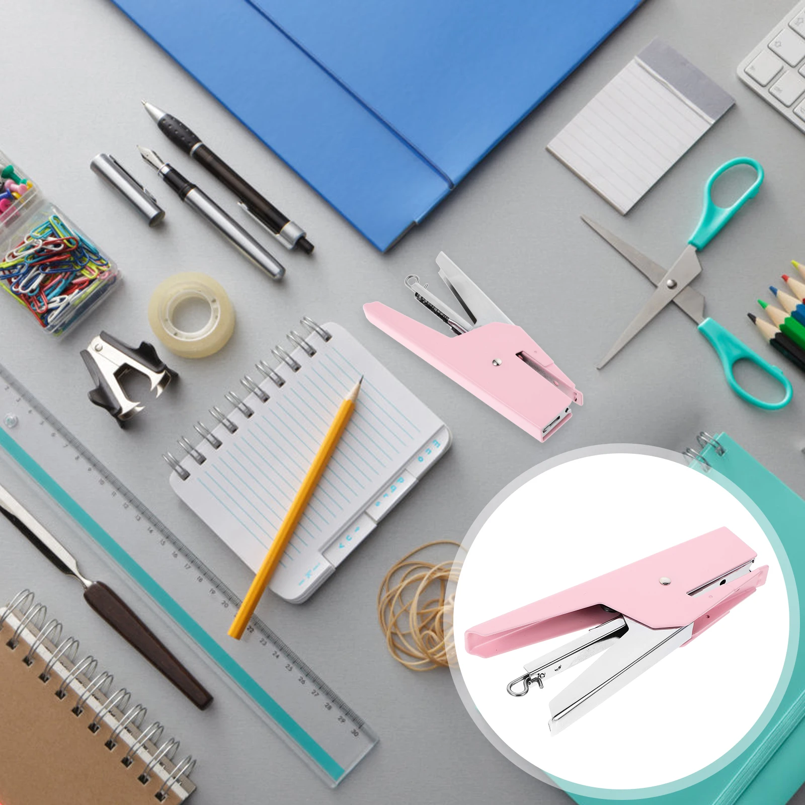 

Metal Stapler Handheld Portable Standard Size Strong Mechanism Stapler for Home Office Desk Staplers for Desk Office Stationary