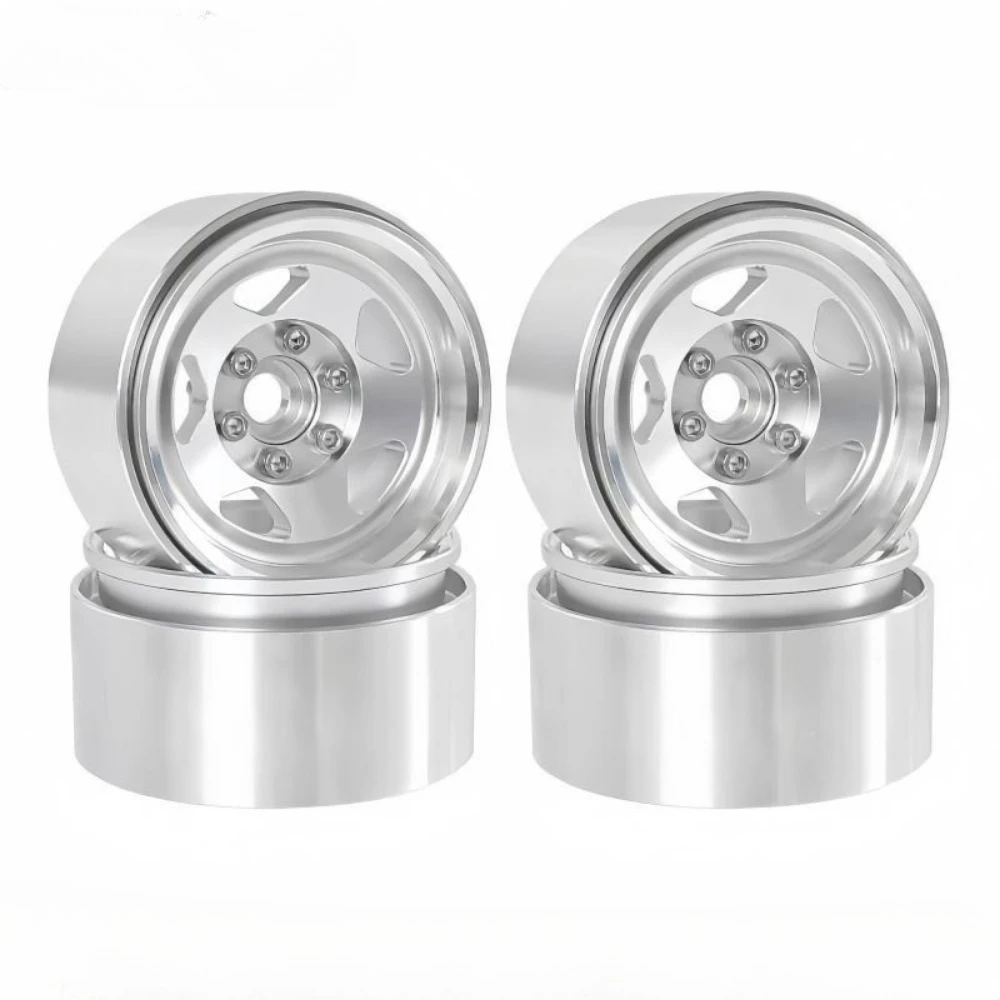 

4pcs 1.9-inch/2.2-inch Metal Five-star Wheels Hub for 1/10 RC Crawler Car AXIAL SCX10 90046 Traxxas TRX4 Defender RC4WD D90 Jeep