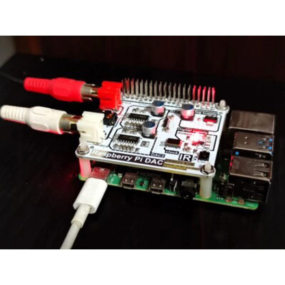 Imagem -05 - Leitor de Áudio Digital com Controle Remoto Volumio Moode Framboesa pi 4b Duplo Es9023 Decodificar Dac I2s Rede Hifi 3b Mais 2b +